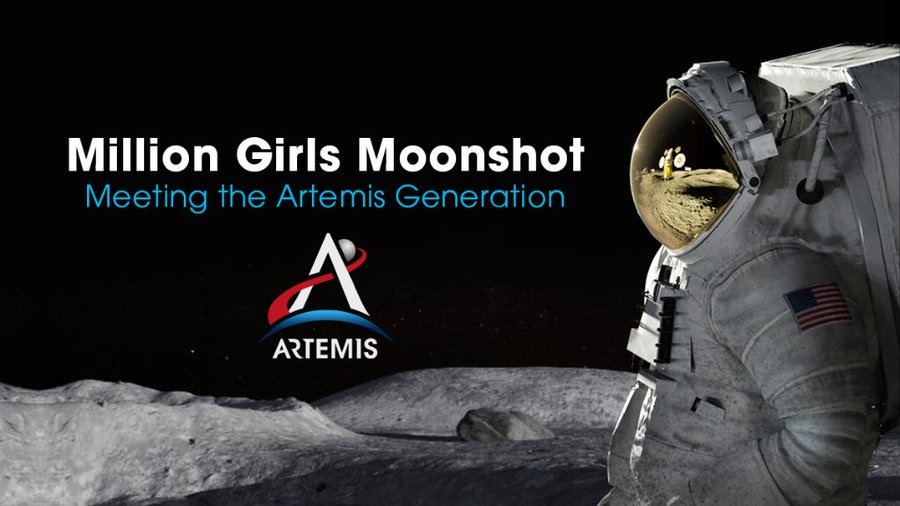 This Friday, @NASA is teaming up with @girlsmoonshot to inspire #Artemis Generation students to shoot for the stars! @AstroJaws will answer student questions and provide more info on Artemis and #STEM careers starting at 3 p.m. ET: go.nasa.gov/3mmjyNR