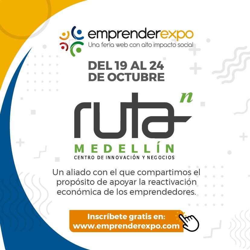 EmprenderExpo's tweet photo. Ruta N se suma a la feria.

Tenemos como propósito en común apoyar la reactivación económica de los emprendedores.

Inscríbete gratis en https://t.co/IkCwvekDq1

Hasta el sábado 24 de octubre.

¡Recuperarnos es más fácil si lo hacemos entre todos! https://t.co/GvmF1UOqcA