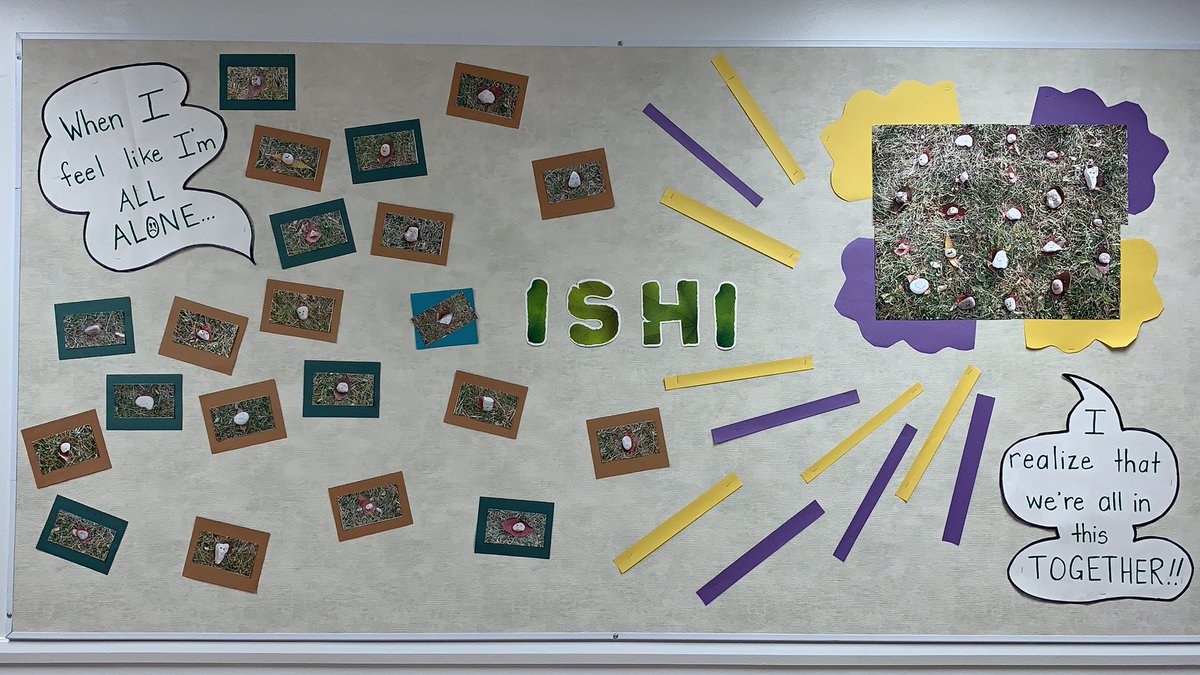 BeaumontPT's tweet photo. Great messaging based on #IshiTheRock from gr 3/4 that we can all take to ๐. We are all in this together, Beaumont!! https://t.co/26putEXwiv