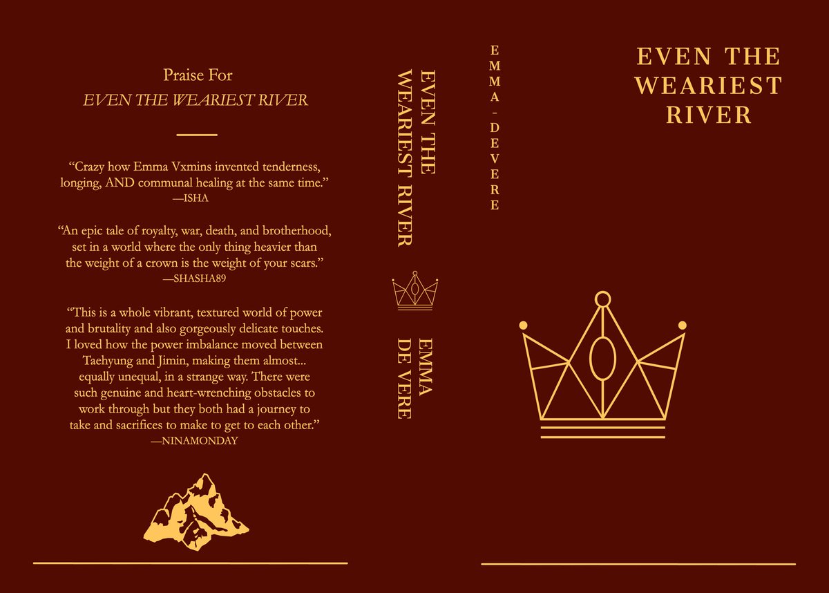 vxmins_twt's tweet photo. ✦ 2.5K FOLLOWER GIVEAWAY ✦
✧ one physical copy of my fic ‘even the weariest river’
✧ free US / half-price intl. shipping
✧ follow me &amp; retweet this to enter 
✧ please be 18+ https://t.co/5CUpy3su6w