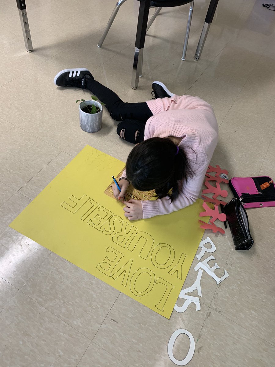 mishellelyons's tweet photo. My student wanted to make affirmation posters. So I honoured his request with this project. So proud of him. https://t.co/2GHX5dH5sc
