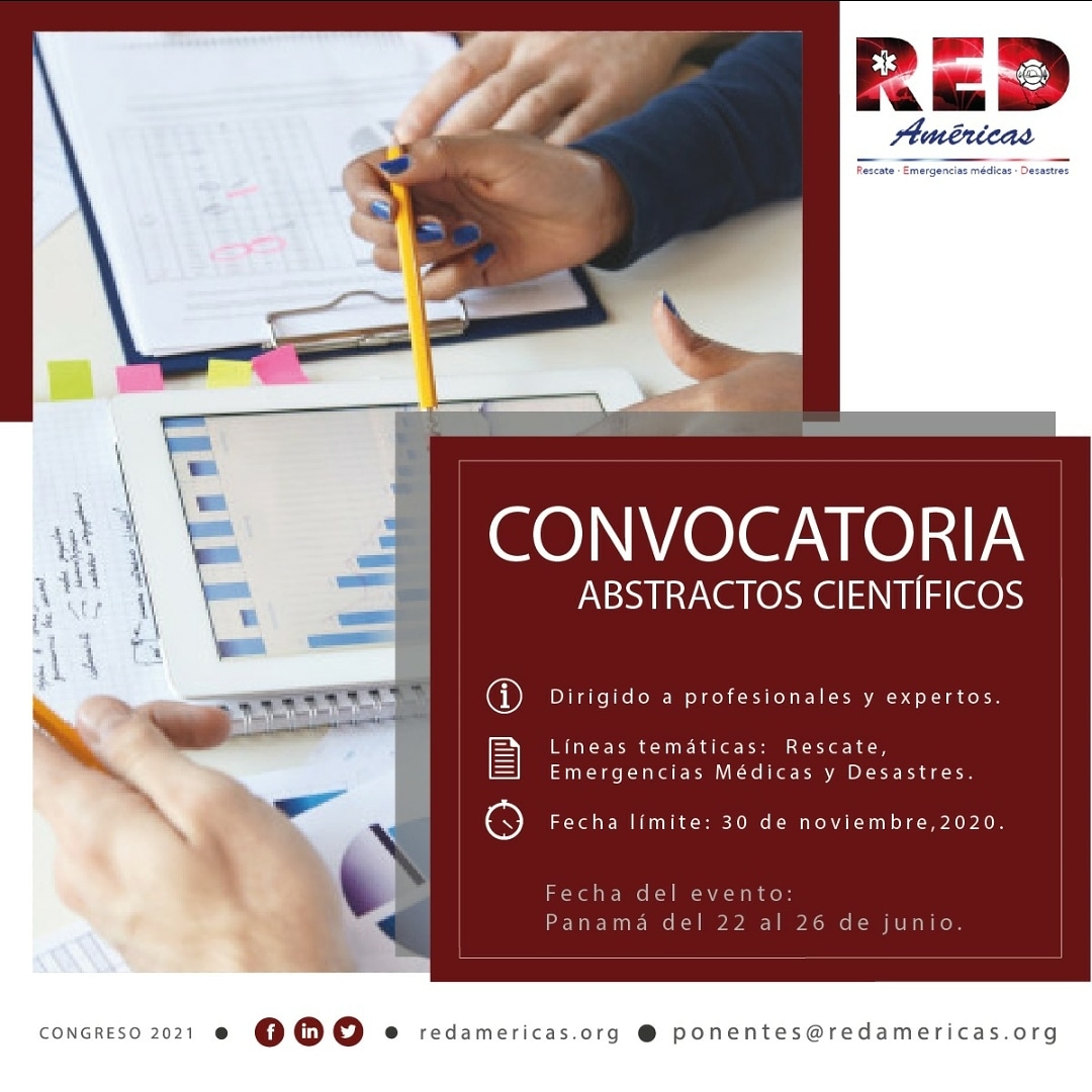 ABSTRACTOS | abrimos nuestra convocatoria de Abstractos Científicos para #REDaméricas2021 

Postula en: bit.ly/Abstractos2021

#Panamá2021
