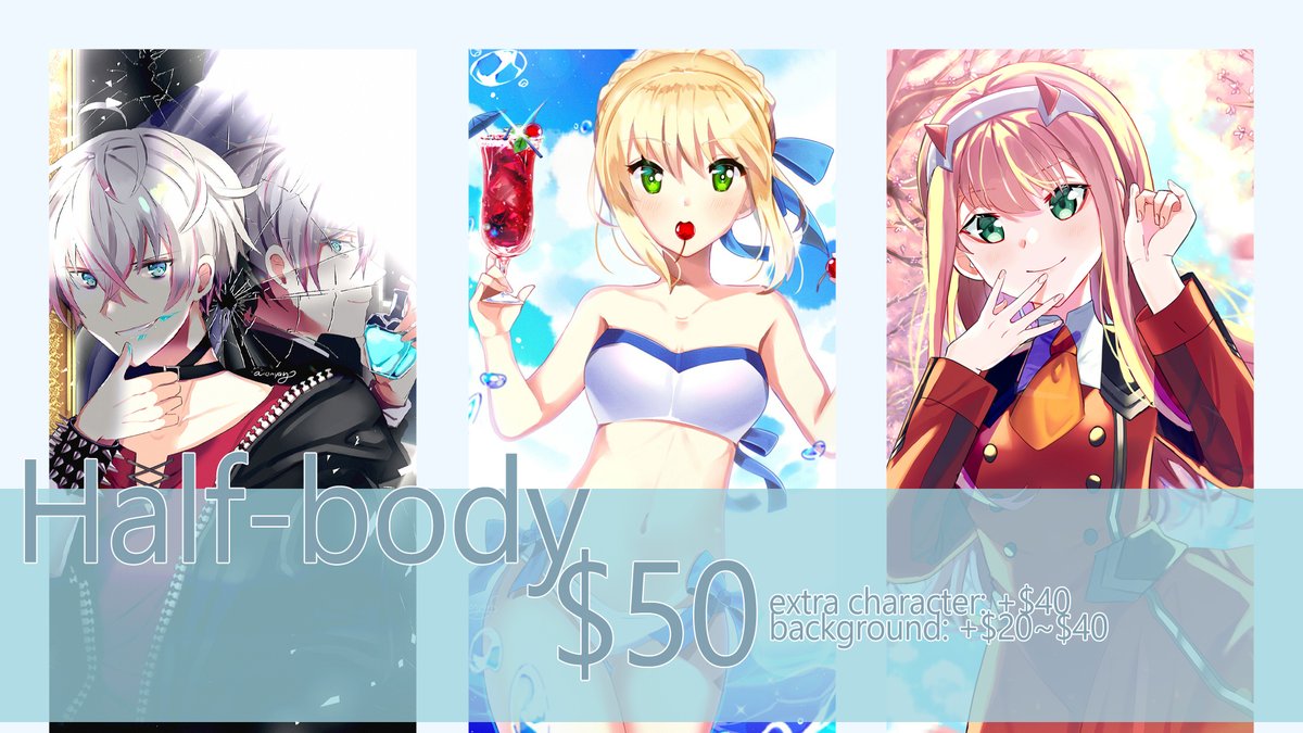 aionyan_'s tweet photo. kindly reminder that my commissions are open! ☺️💙 rt are appreciated! 💖 https://t.co/4cvUAgjHdx