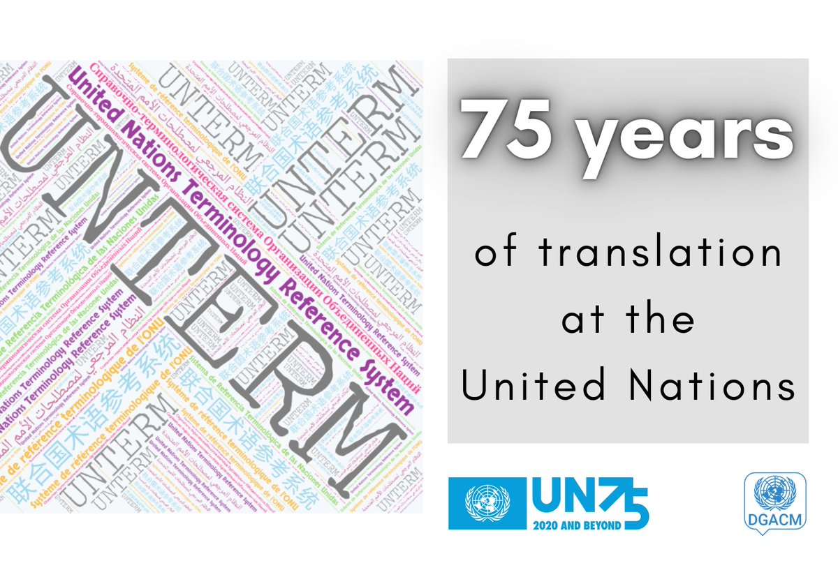 UNDGACM_EN's tweet photo. DYK the official @UN #multilingual #terminology database, UNTERM, contains nearly half a million records in the 6 official #languages, and it's available to the public at https://t.co/zShyx7URbd❓
On #UNDay, we honour our #translation staff who maintain the database year-round. https://t.co/SARMp5zV7f