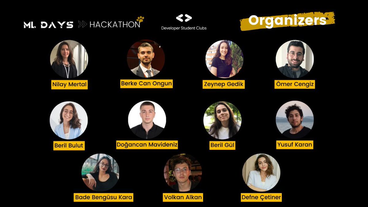 İşte karşınızda ML Days Hackathon Team 😍
ML Days Hackathonu gerçekleştirmenin  tatlı yorgunluğuyla emek veren, katılan, destek veren herkese canı gönülden teşekkür ediyoruz, gelecekteki etkinliklerde görüşmek dileğiyle. 🥳

#MLDaysStudyJams #MLDaysTurkey <a href="/googledevs/">Google for Developers</a> @dscturk