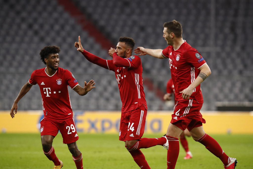CorentinTolisso's tweet photo. Great win tonight ⚽️☄️🖖🏾 #UCL #FCBayern #MiaSanMia #frenchConnection @fcBayern https://t.co/ANBGazjgam