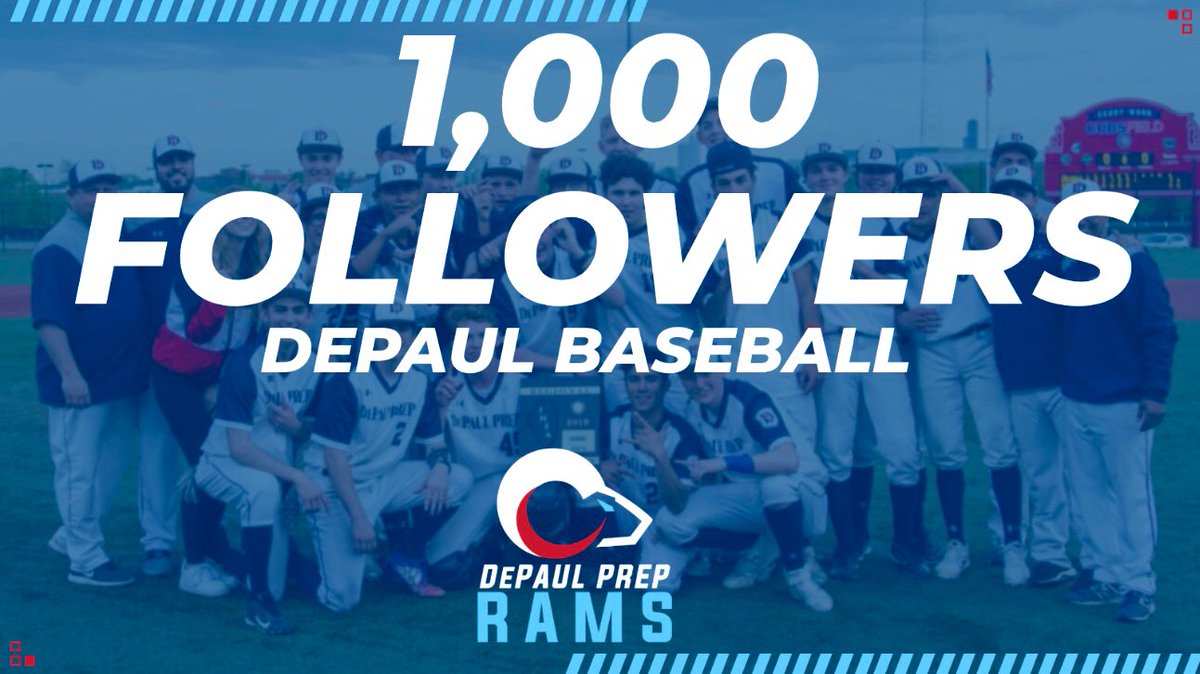 DePaulPrepBASE's tweet photo. MILESTONE🔥, Rams Baseball hits 1,000 Instagram followers. Big things are happening at 3333 N. Rockwell 🐏
#BuildingSomethingSpecial
#RamFamily https://t.co/X4DrLJ7eOv