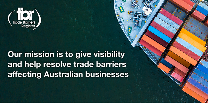 Have you attempted to export, only to be restricted by a trade barrier? Visit tradebarriersregister.com.au and register your barrier today #tradebarriers #IndustryGCs #export