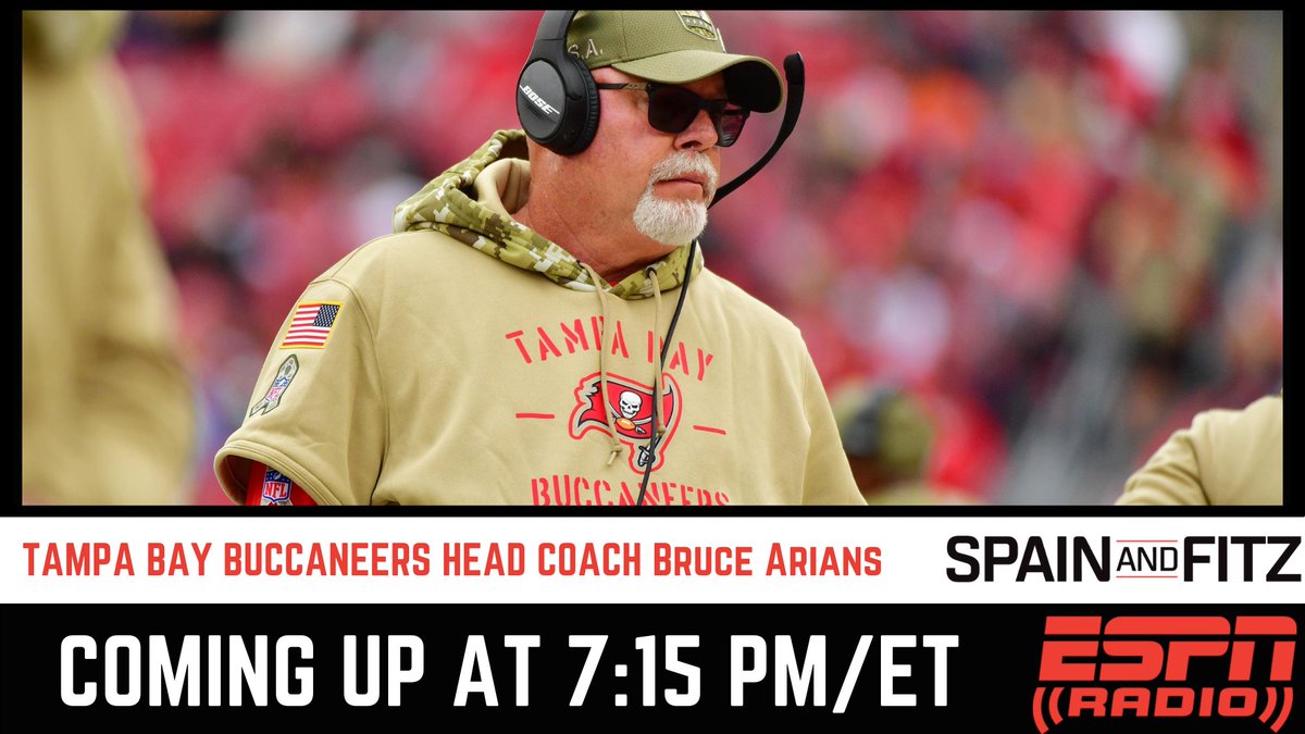 You don't want to miss @SpainandFitz tonight!
Coming up with @jasonfitz is @Buccaneers head coach Bruce Arians. Tune in at 7:15 PM/ ET on #ESPNRadio https://t.co/EVjDsmMF4P