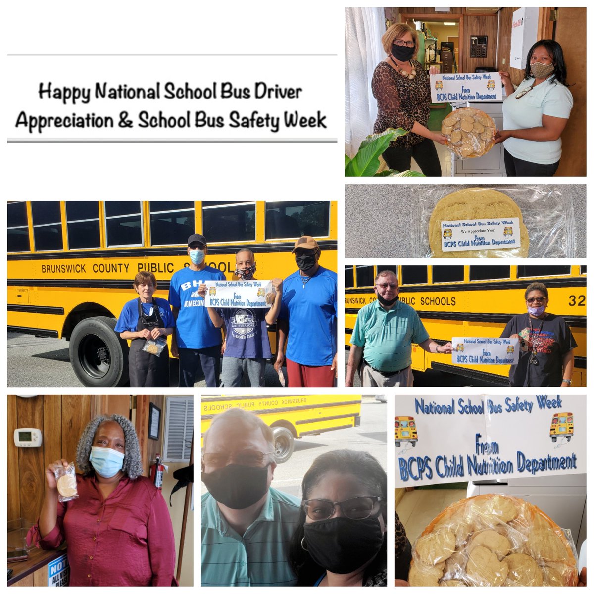 MarionElder2u's tweet image. Happy National School Bus Driver Appreciation &amp;amp; School Bus Safety Week from the Child Nutrition Department!! We appreciate you!! WG Shortbread "School Bus" Shaped Cookies were a part of our meal distribution in honor of our awesome drivers!! @MsMaryLewis #BrunswickStrong
