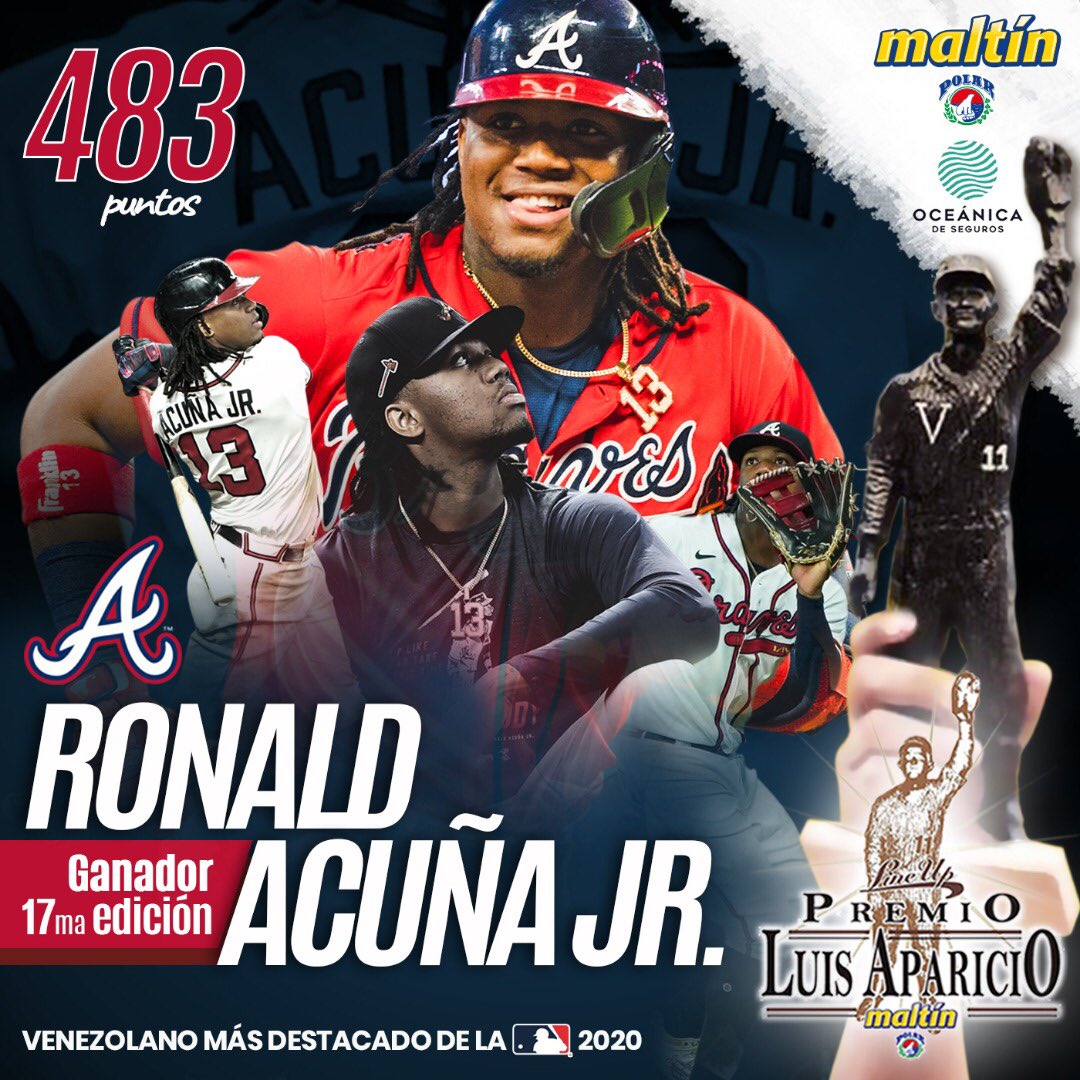premioLAparicio's tweet photo. Con 483 puntos @ronaldacunajr24 es el ganador del Premio Luis Aparicio 2020 https://t.co/FkGsxalR1N