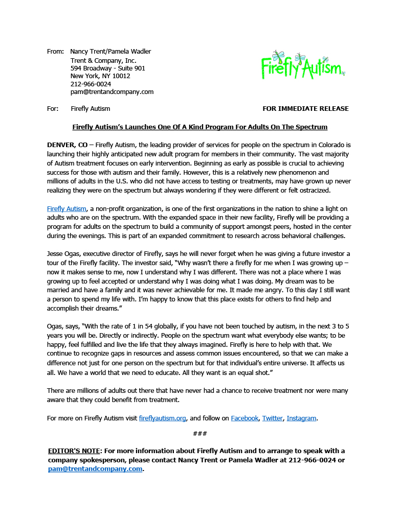 FireflyAutism's tweet photo. Stay tuned as Firefly rolls out our new adult program! See press release for more exciting details and spread the word. #ASD #AdultsWithAutism #adultswithasd #autismawareness #fireflyautism https://t.co/HN66HRGHpf