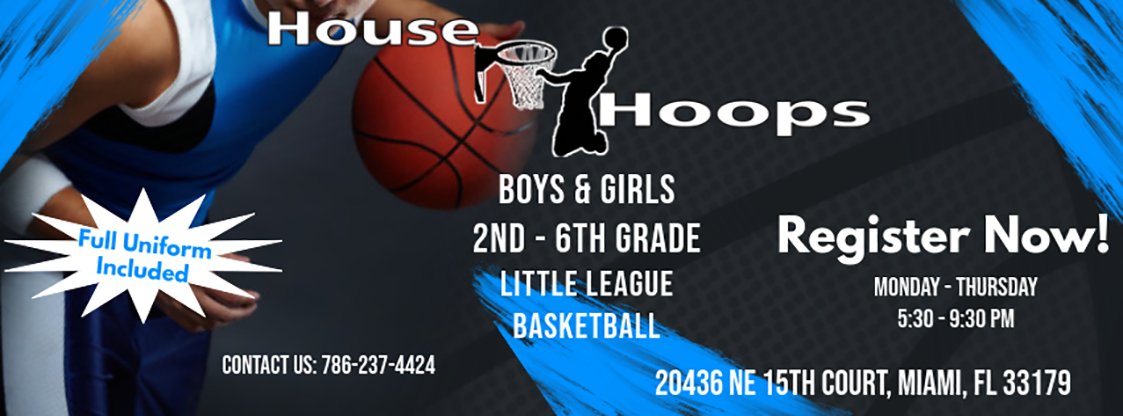 Coachthejumpsto's tweet photo. House of Hoops is now registering 2nd-6th Grades for our Jr. NBA Program. Contact us today at 786- 237-4424. #Hoops, #Houseofhoops https://t.co/HCLyOK9tIK