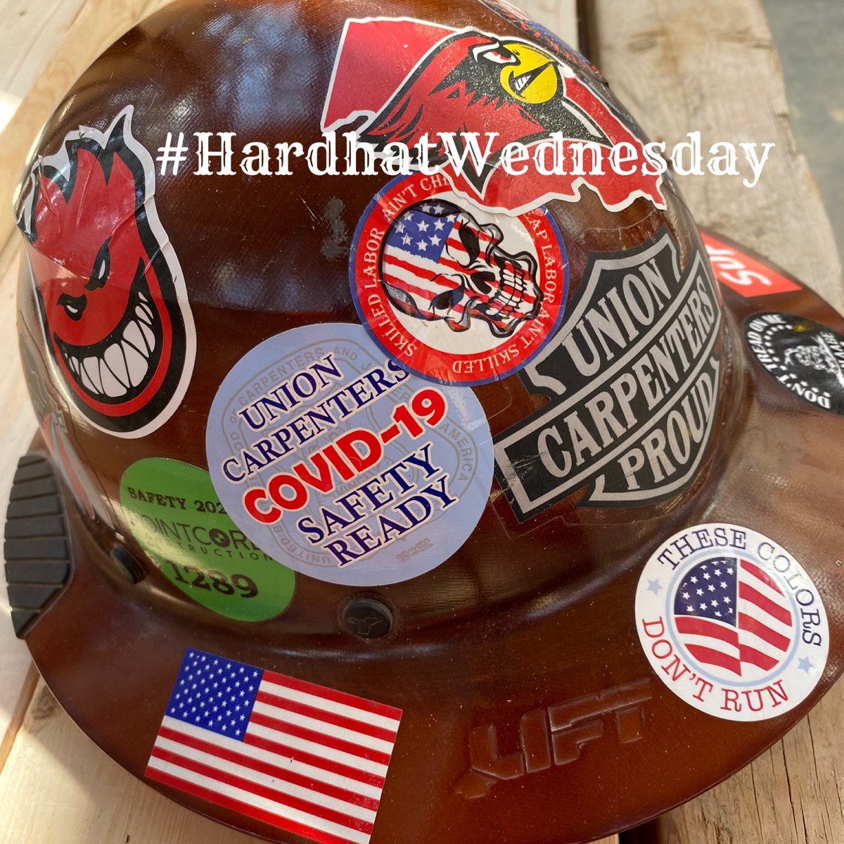 MidAmCarpenters's tweet image. Solid #HardhatWednesday submission from Bobby Jovanovic of #Local237. Bonus points for the COVID-19 Safety sticker! #UnionCarpenters #WeBuildStrong #StaySafe
