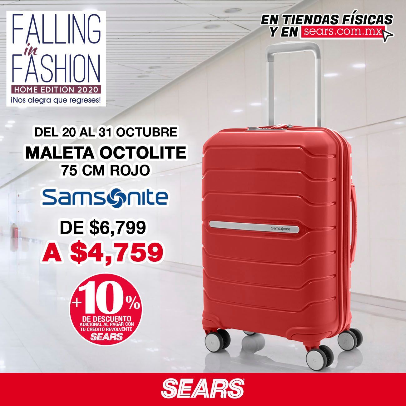 Maleta de viaje sears sale