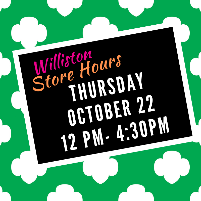 Tomorrow, October 22, our Williston Mountain Top Shop location will be opening up at noon for in-person appointment shopping and all of your curbside needs!