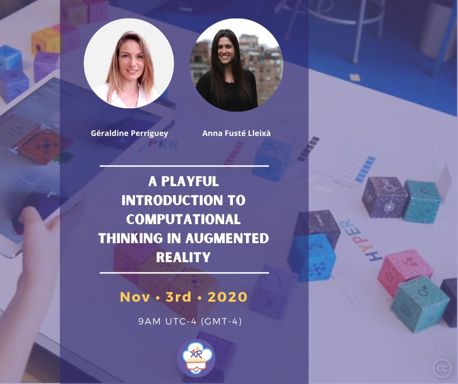 xrpedagogy's tweet photo. #SaveTheDate 11/03/2020 #AR online webinar with @afuste: from #Google to @medialab MIT, she has developed #AugmentedReality projects to help students to learn computational thinking. What else do you need to know? 👌 https://t.co/PhlVjCzxic #xrpedagogy #edtech #AugmentedReality https://t.co/EUYwLSpQfW