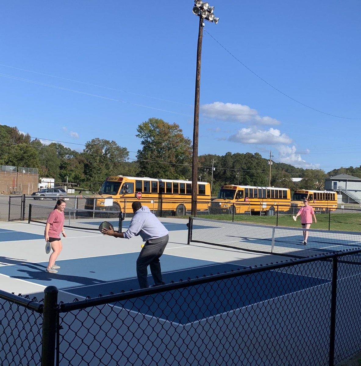 Playing a little Pickle ball (with lots of laughter) after school is a great way to decompress from the day! #Synergize #sharpeningthesaw <a href="/jacqnaii/">Dr. Jacqnaii Finkley</a> <a href="/AllisonW_5/">Allison Walker</a> <a href="/carriesmith100/">Carrie S Golden</a> <a href="/leaderinme/">The Leader in Me</a> <a href="/JEFCOED/">Jefferson County Schools</a>