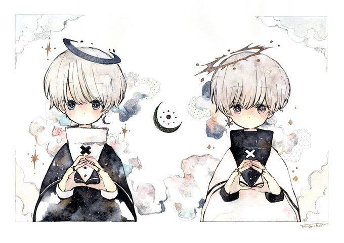 「天使の輪 双子」のTwitter画像/イラスト(古い順)