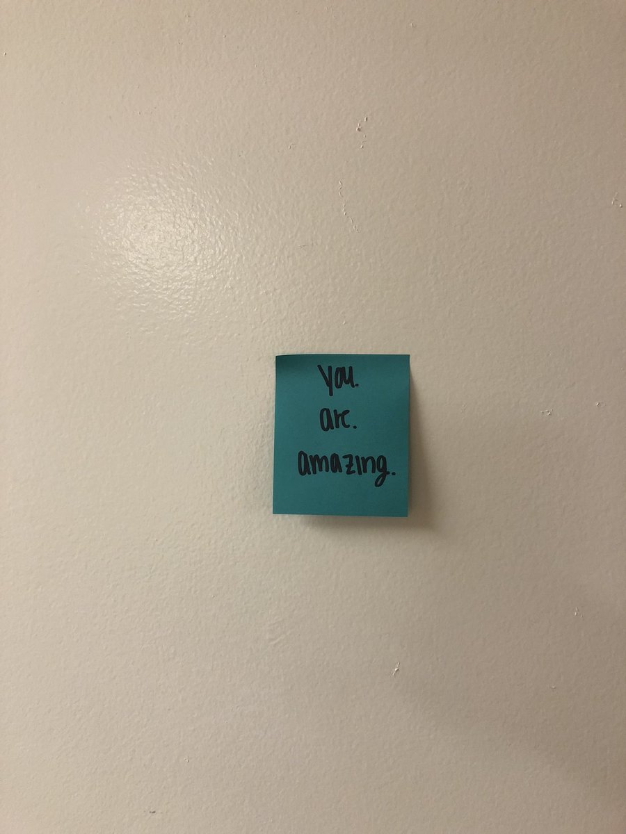 Whoever is putting up these notes all over the dorm, you’re the real queen 👑