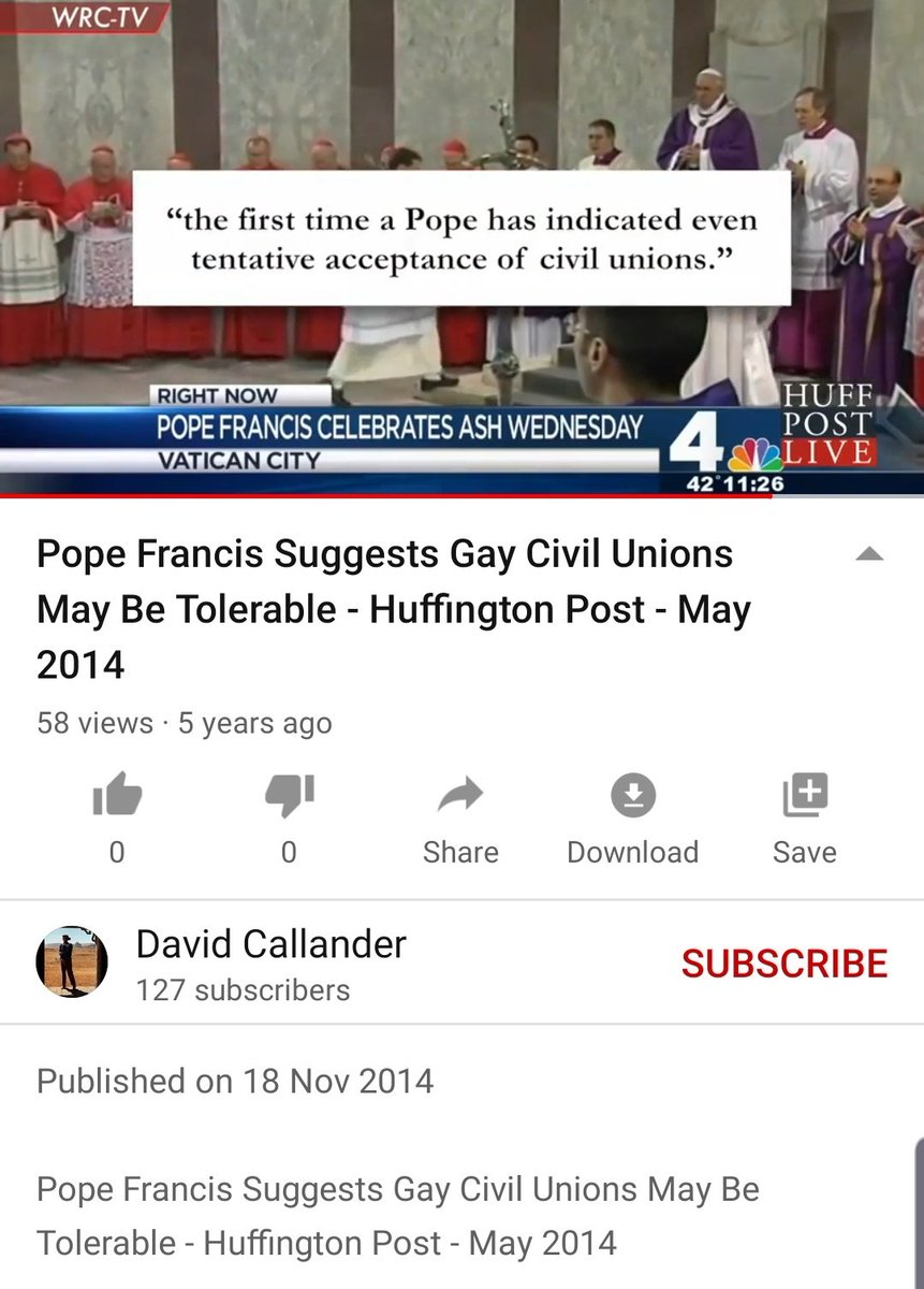 This is not the first time that Francis has been accused of supporting civil unions for homosexuals It has existed since he advocated (in line with Cdl. Ratzinger's 2003 doc.) in Argentina that a civil union was a lesser evil (still evil) than a same sex marriage