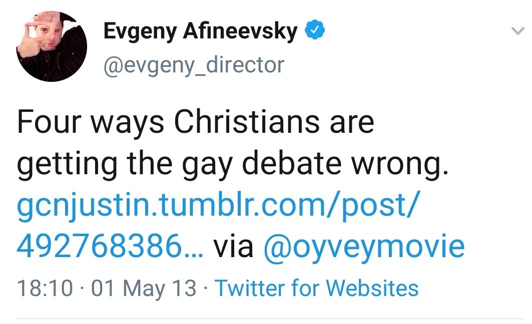 Avineesky has a long history of anti Catholic social media history, interestingly claiming that the church is wrong on same sex marriage And most bizarrely Claiming that Pope Benedict had 'come out' as homosexual