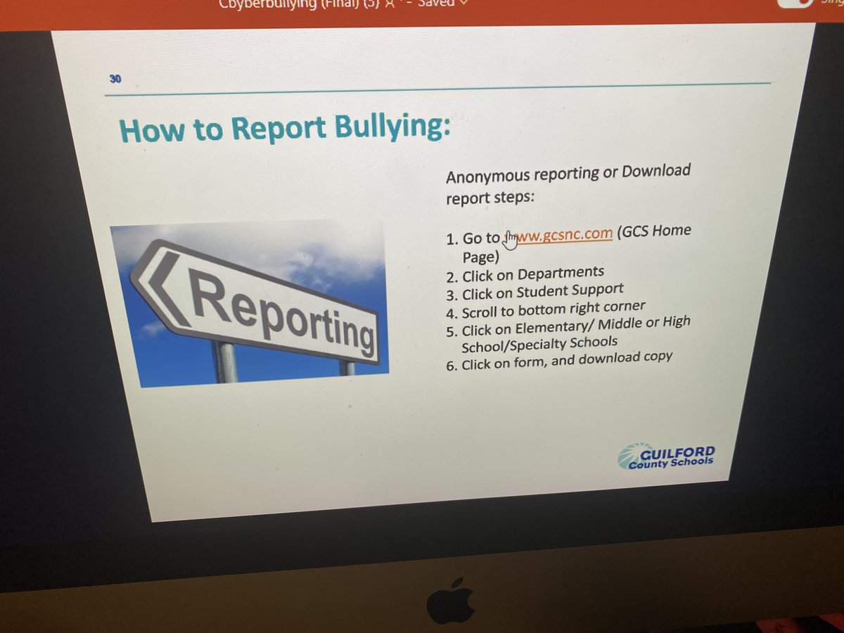 GCS_SEL_Office's tweet image. We are ending #UnityDay2020 by educating our GCS parents on the different types of bullying. Thank you to all of the parents who attended one of our sessions with @GCSParentAcad !!!! #gcsunite #gcsunity #bullyprevention