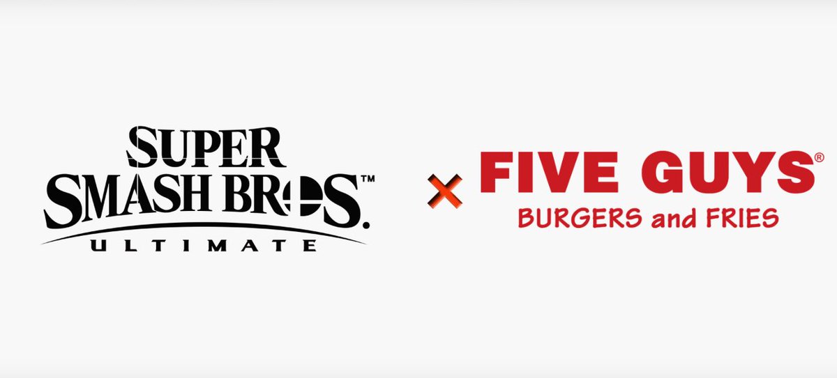 SmashCrossovers's tweet image. Super Smash Bros. Ultimate X Five Guys Burgers and Fries