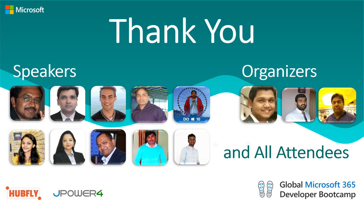 jenkinsns's tweet photo. Thank you everyone for taking part in Global #Microsoft365 Developer #Bootcamp #Hyderabad 2020!. Thank you to the wonderful Speakers and Sponsors who supported our event! and the attendees for making this virtual event a immense success.#MS365DevBootcampHyd #MS365DevBootcamp #MVP https://t.co/0TBuzTc3F2
