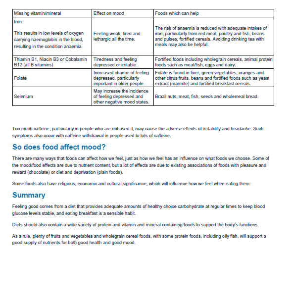 Had a great time putting on my #Dietitian hat yesterday with <a href="/NatalieRichards/">Natalie Richards</a> to talk about #Food &amp; #Mood, thanks <a href="/nswaci/">NSW Agency for Clinical Innovation</a> for the invite! Sharing a helpful fact sheet from the Association of UK Dietitians (BDA) on Food &amp; Mood🥦🍌