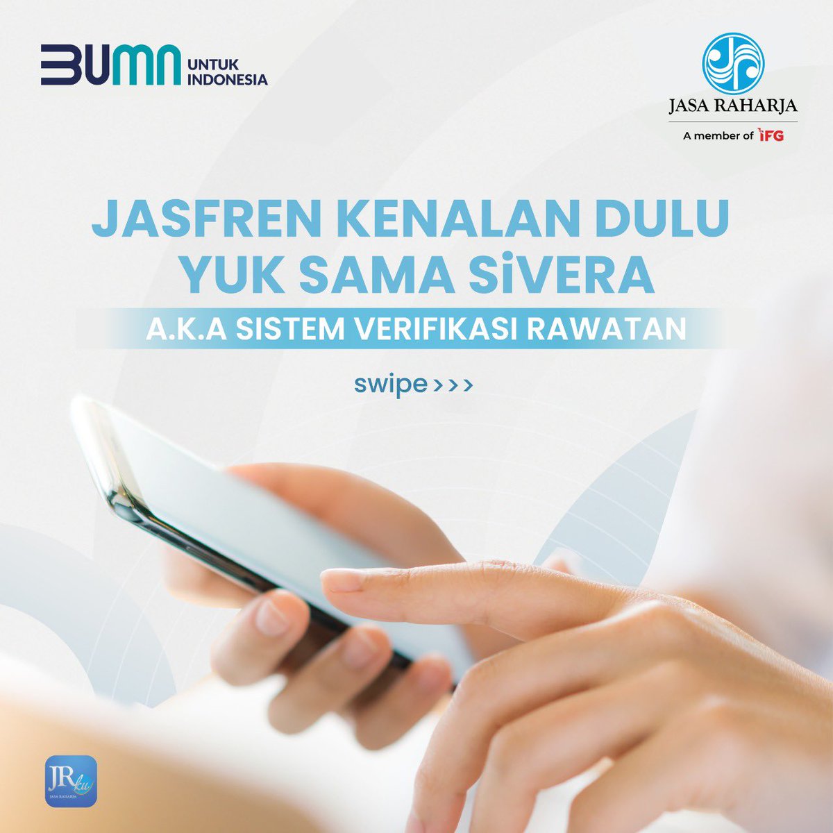 pt_jasaraharja's tweet image. Jasfren, bulan lalu PT Jasa Raharja telah menjalin kerjasama dengan AdMedika untuk membuat Sistem Verifikasi Rawatan (SiVERA).

Nah, kira-kira udah pada tau belum apa ya SiVERA itu? Kalo belum, langsung aja cek gambar di bawah ya Jasfren!

#SiVERA
#JasaRaharja
#BUMNUntukIndonesia