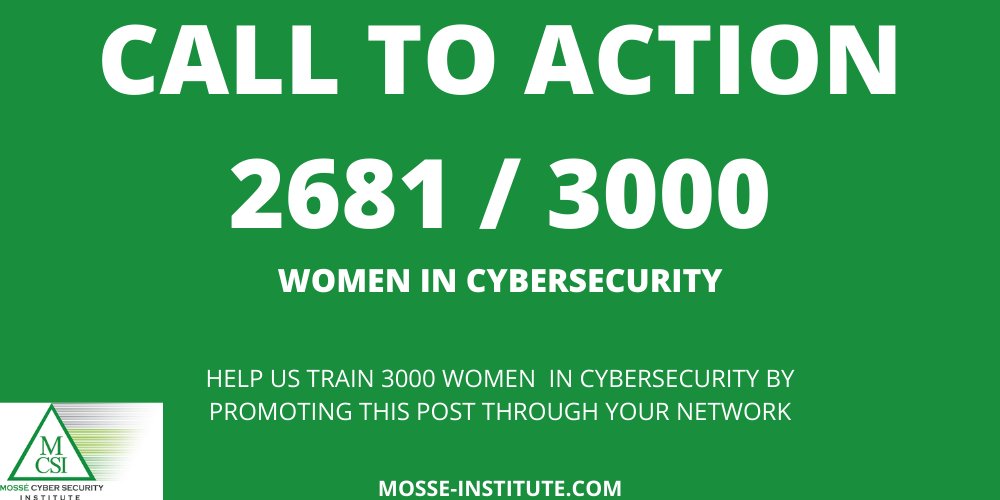 MosseSecurity's tweet photo. Help us share this post!
To all #WomenInCyber #WomenWhoCode #WomenInSTEM #womenintech interested in cybersecurity training!
MCSI provides cutting-edge 100% practical exercises!
https://t.co/egG3tky3xE
#TrainWithMCSI #thursdaymorning #ThursdayMotivation #cybersecurity #infosec https://t.co/xnj6ofY9YL