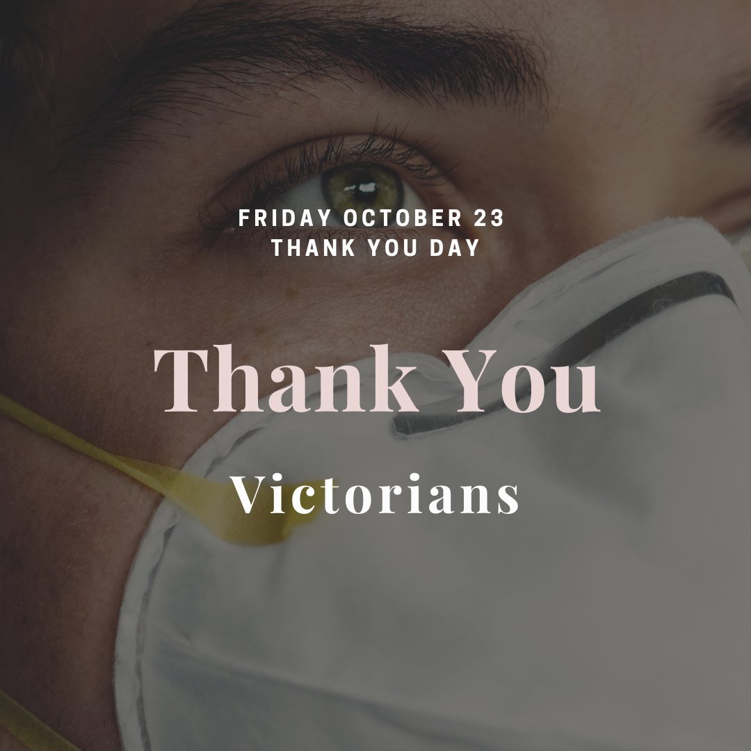 gday_mailbox's tweet photo. Tomorrow, Friday, October 23, will be a public holiday in Victoria for the Grand Final.
This year, it will be officially called Thank You Day, to thank how Victorians have made sacrifices during the #coronavirus pandemic.
#AFL #grandfinal #victoria #virtorian #COVID19  #melbourne https://t.co/jG2RO9cV9x