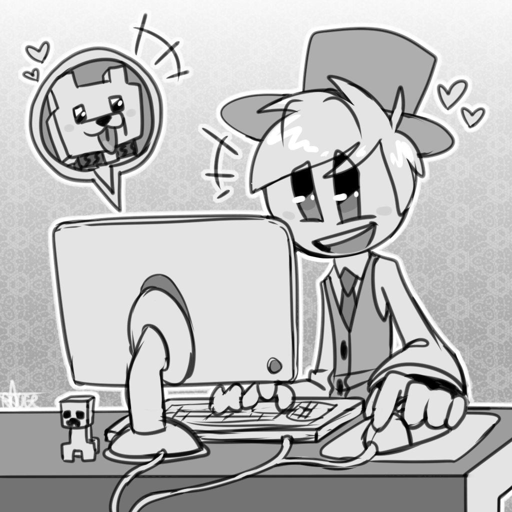 day 21 of #sticktober :
. do you headcanon that one of the characters has a pet?:
Sven has a minecraft dog called Felix cause haha smort swap names joke.
(yes that counts as a real pet)
#HenryStickmin #HenryStickminFanArtday 