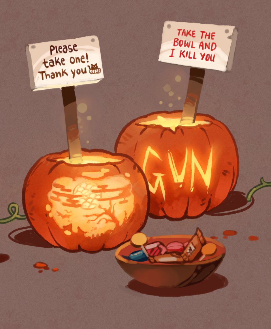 Velinxi's tweet photo. [ctccomic] a bit too obvious who carved which pumpkin... https://t.co/k0Td4caToB