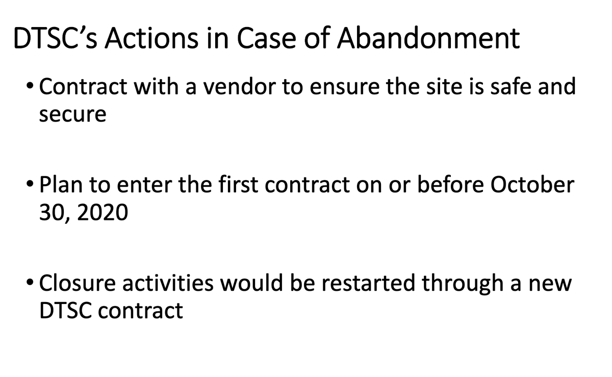 They would have to get a vendor and get that contract in place to ensure there was no gap in security and maintenance of the site.