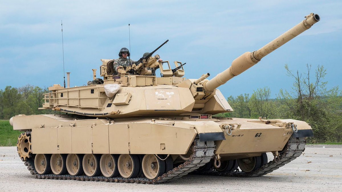 It's a movie or TV prop. A mockup that looks almost exactly like an M1 Abrams.Since it has six road wheels, it's based on the chassis of an M48 Patton or M60.The M1 Abrams has SEVEN road wheels on each side.1. Mockup2. M603. M1 Abrams