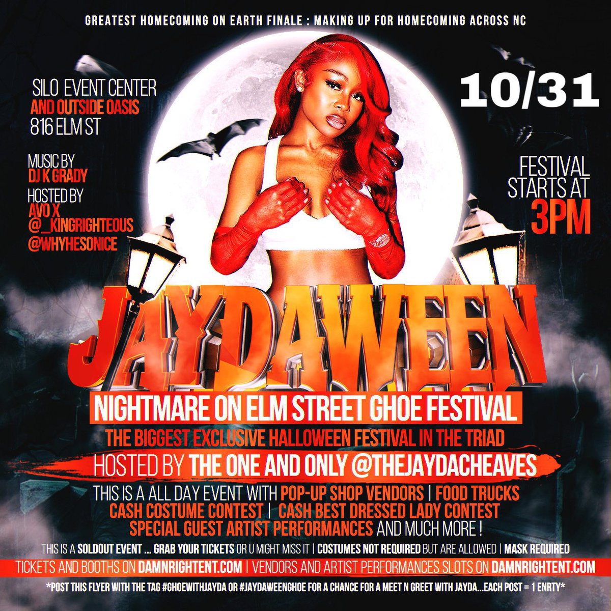babygirltdub's tweet photo. TOP PROMOTERS W/
TOP NOTCH MOVES📌
10/23 - @therealkylesister HOSTING #BOOKOUT 💥
10/28 - WOODS OF TERROR
#GHOE TAKEOVER 🎃🍂
10/31: #JAYDAWEEN HOSTED BY
💕@thejaydacheaves
GET YO TICKETS ⬇️
https://t.co/vyrgMoYeHz
_____________________________
#AceOfSpade #JasCityEnt https://t.co/I41u37BfpN