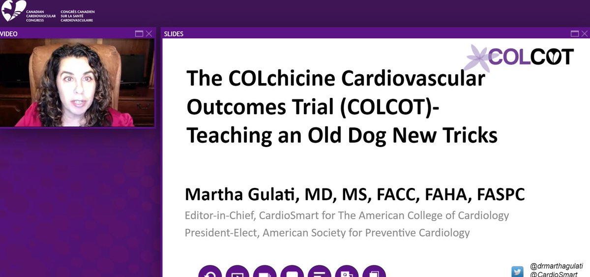  #COLCOT was then discussed by Dr  @DrMarthaGulati .  #CCCongress  #CCC2020  @SCC_CCS