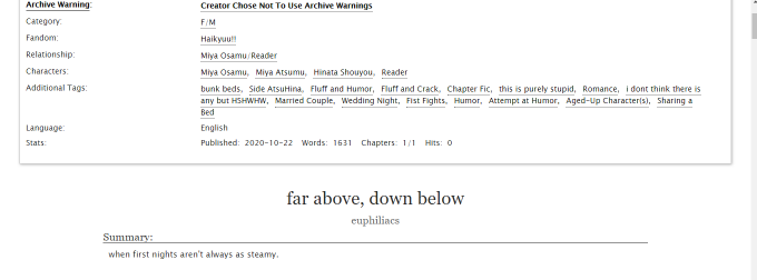 behold the result of brainstorming with my good friend fey about osamu and wedding nights and bunk-beds and fistfights and atsumu having an aneurysm which is this fic that I pulled straight out of my ass once again (art by the one and only 
@fey_cia )

https://t.co/CSGNHYCzpJ 