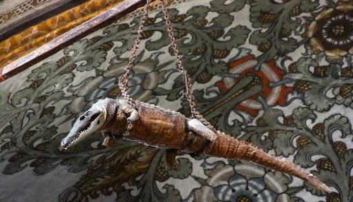 There’s apparently a theme with these crocodiles and this isn’t the only church to also have a curling Croc to watch over you. This boi resides in Sanctuary of the Saint Mary in the hamlet of Grazie