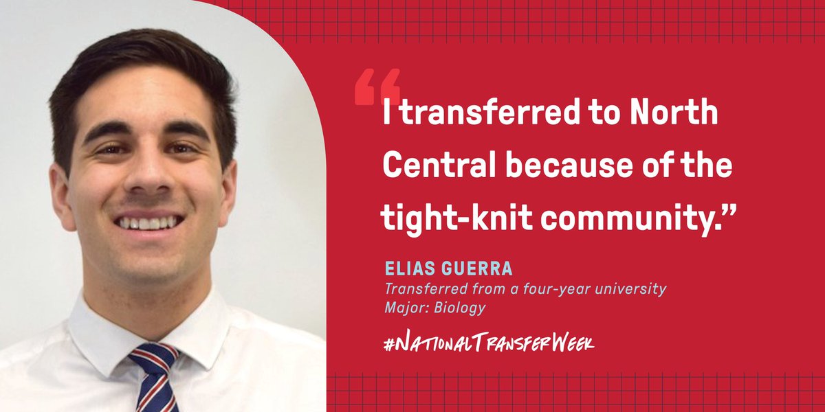 NCCardinalAdmit's tweet photo. Students from all over transfer to North Central for all kinds of reasons!! For #TransferStudentWeek, we’re celebrating those reasons!! #NCHeartsTransfers - at present, 1/3 of sophomores-seniors at NC are transfers! https://t.co/QyWFjRyfch