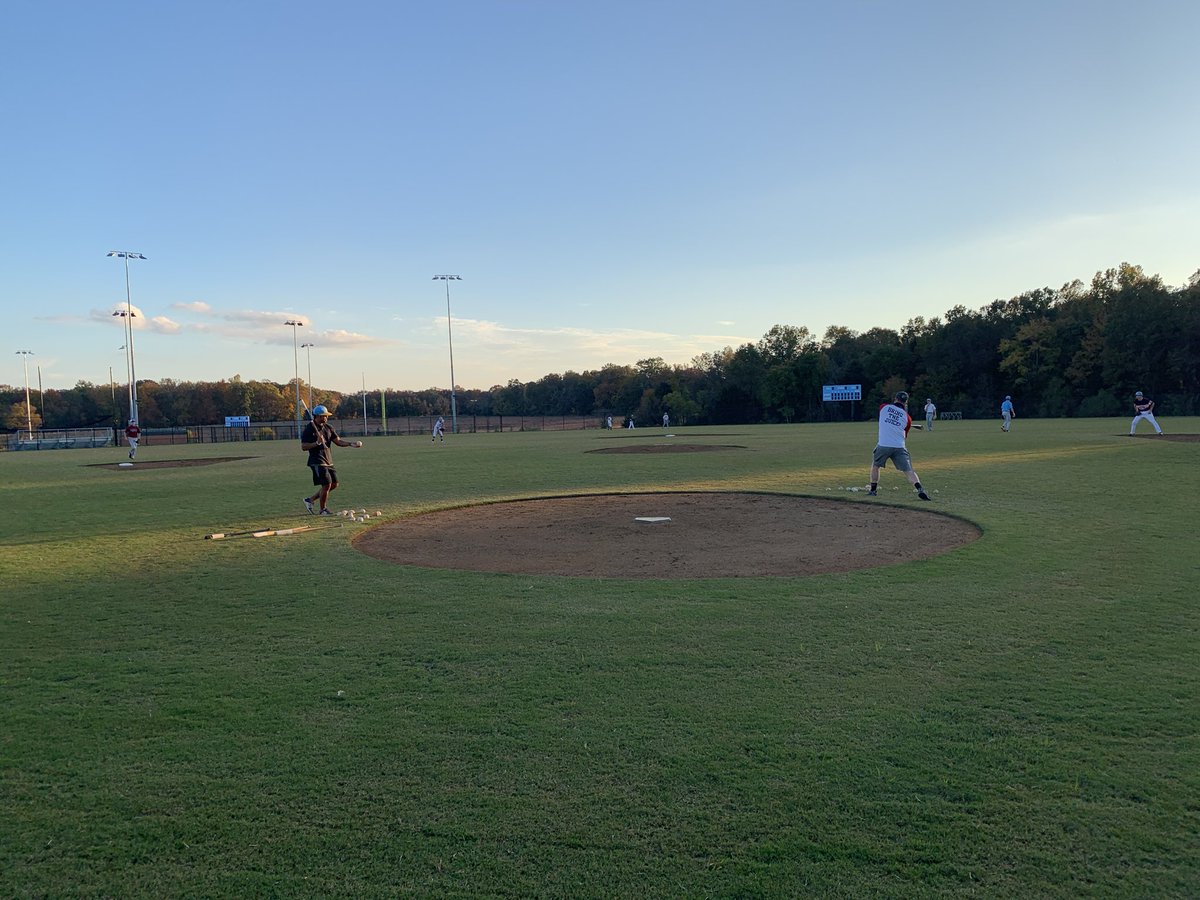 First time in program history that we held practice on our field. Proud of these young men for getting better each time out. #attitudeandeffort