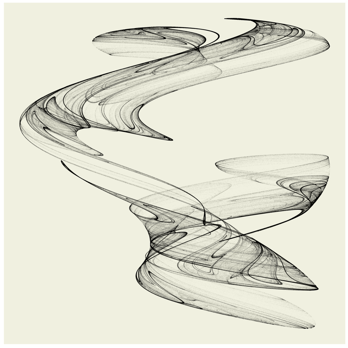 jennaldevries's tweet photo. I've been off this twitter account for a while.... but I've been exploring making generative art with R and I'm in LOVE with these images I'm getting thanks to @W_R_Chase's blog about strange attractors. 

#generative #RStats https://t.co/pO7ozzN5Yj