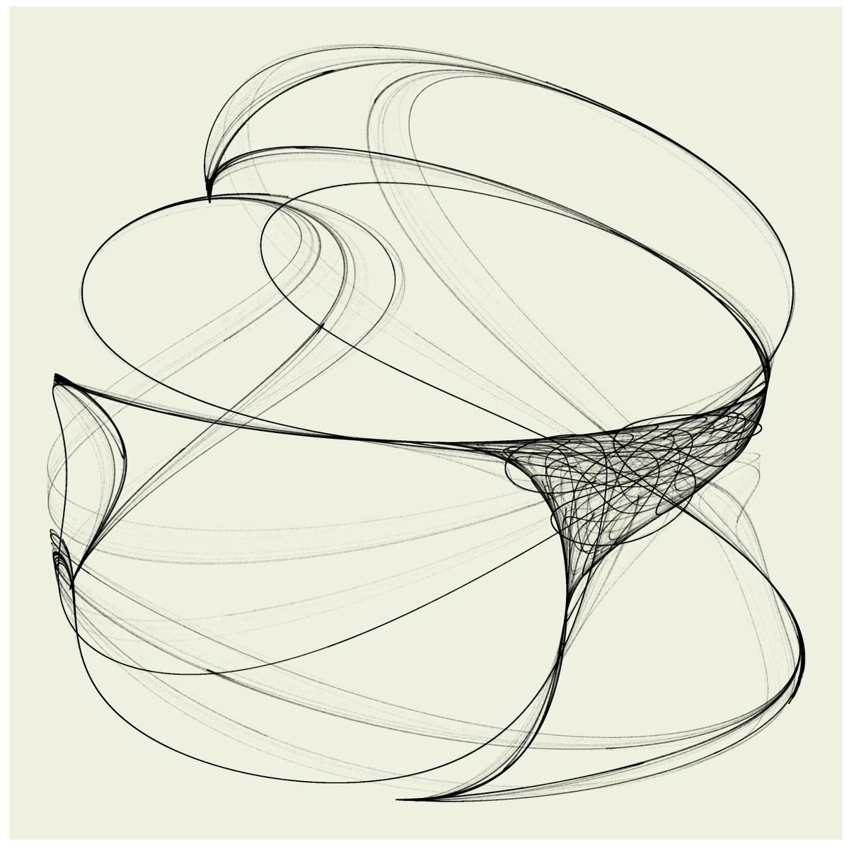 jennaldevries's tweet photo. I've been off this twitter account for a while.... but I've been exploring making generative art with R and I'm in LOVE with these images I'm getting thanks to @W_R_Chase's blog about strange attractors. 

#generative #RStats https://t.co/pO7ozzN5Yj
