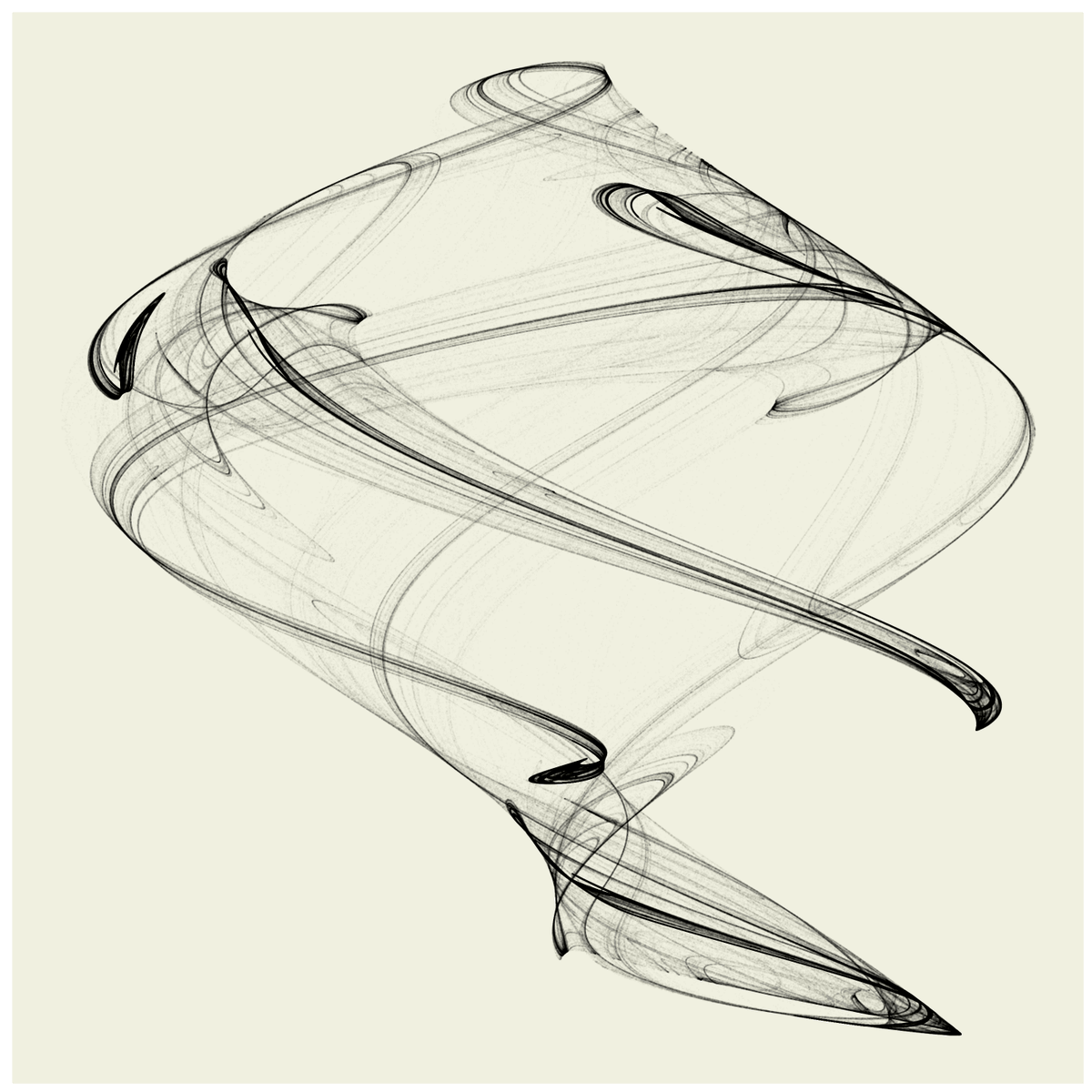 jennaldevries's tweet photo. I've been off this twitter account for a while.... but I've been exploring making generative art with R and I'm in LOVE with these images I'm getting thanks to @W_R_Chase's blog about strange attractors. 

#generative #RStats https://t.co/pO7ozzN5Yj