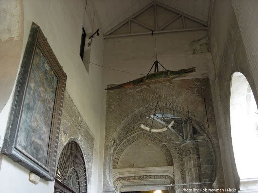 There’s also apparently a wooden carved ceiling alligator in the cathedral of Sevilla This one apparently scares away evil spirits with it’s scary face