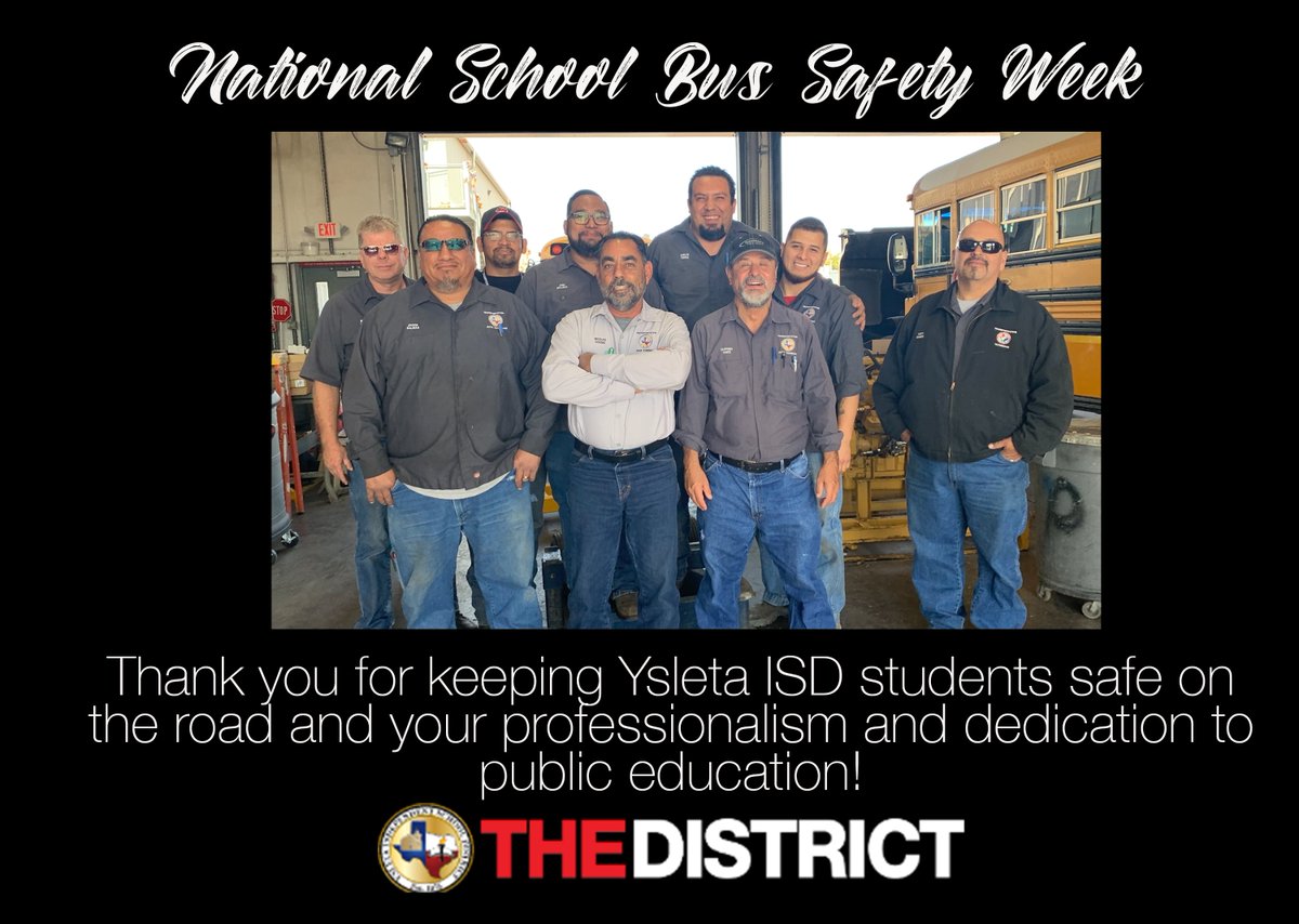 #THEDISTRICT celebrates #NationalSchoolBusSafetyWeek! @YISD_Trans 🚌 ❤️