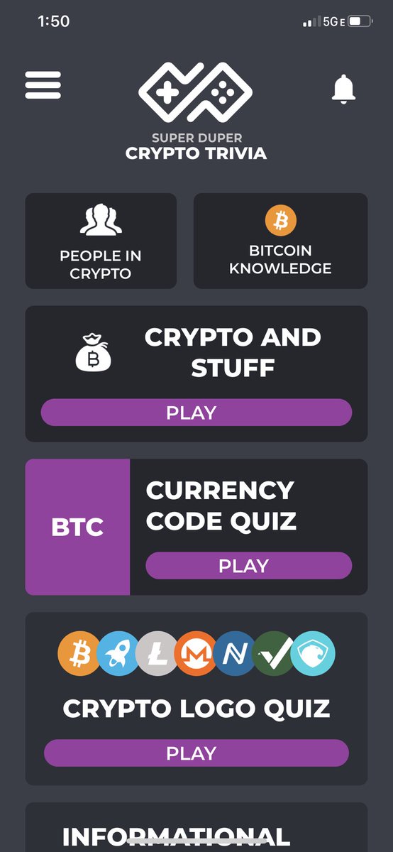 SDuperTrivia's tweet photo. Interested in #bitcoin and want to play a free trivia game on iOS or Android? Check out https://t.co/XFPbjXZMew #crypto https://t.co/n7fTWolyeX