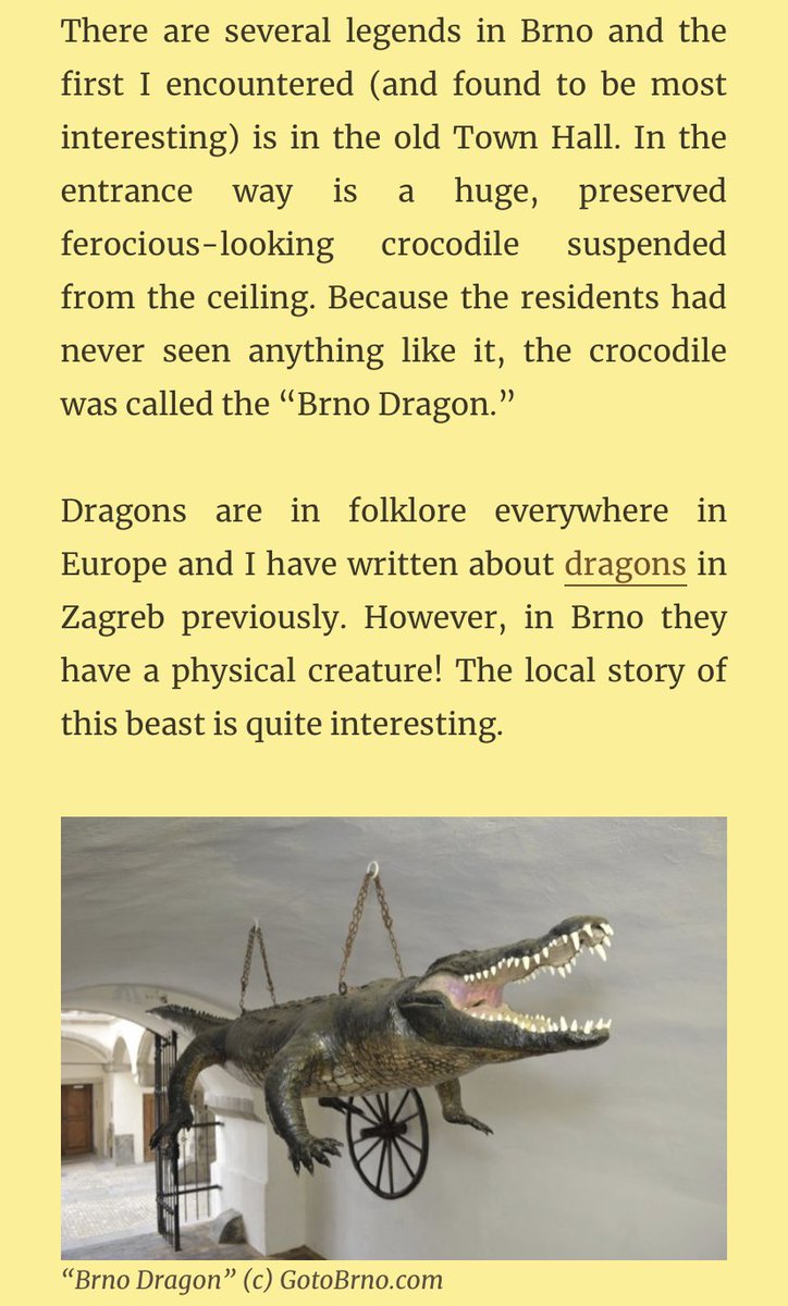 There’s no definitive reason why, but it could be because crocodiles were considered dragons back in the day and was symbolic of the devil, either to warn ppl of sins, or to scare away evil, or just a trophy for the church.Similar to this ceiling crocodile called “brno dragon”